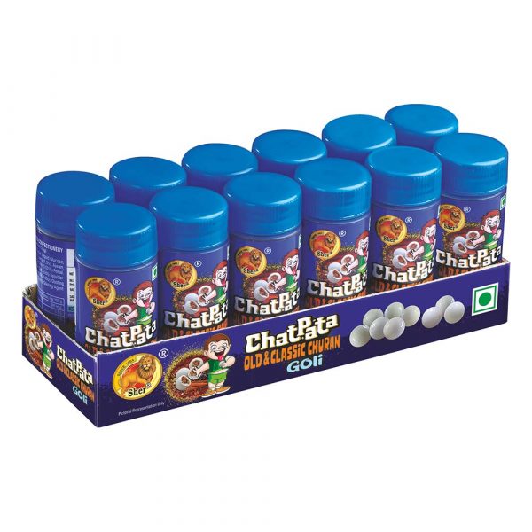 Sher Chatpata Old & Classic Goli Bottle (Individual Bottle Packing)(Attractive Corrugated Tray)