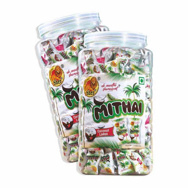 Mithai Coconut Ladoo Pet Jar (1 Rs./unit)