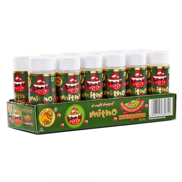 Mitho Meetha Paan Flavoured Balls (Individual Bottle Packing) (Attractive Corrugated Tray)
