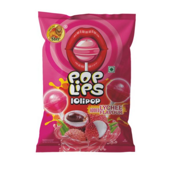 SHER POPLIPS LYCHEE FLAVOURED LOLLIPOP (1 Rs./unit)