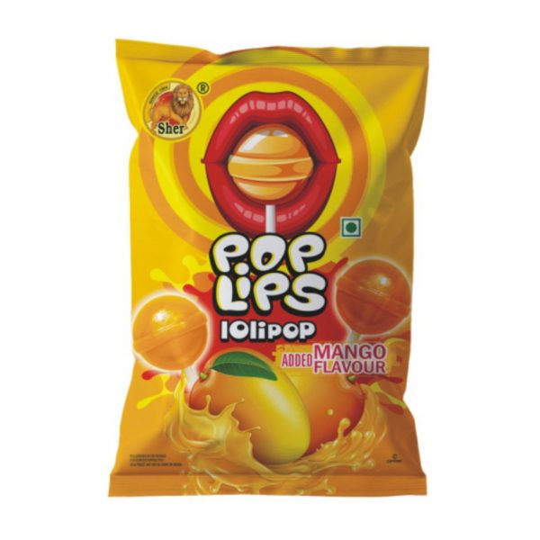 SHER POPLIPS MANGO FLAVOURED LOLLIPOP (1 Rs./unit)